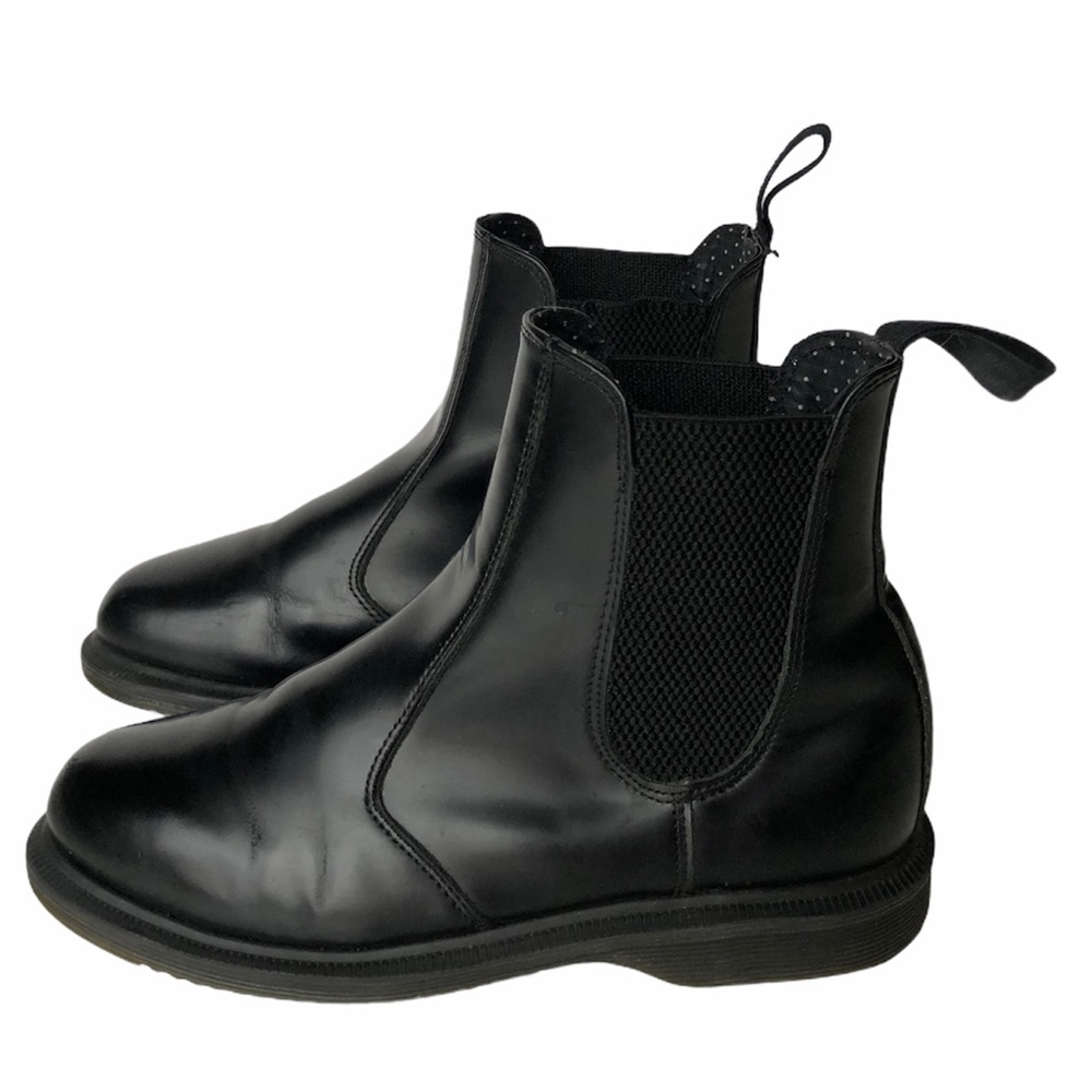 Dr. Martens Flora Black Leather Chelsea Boots